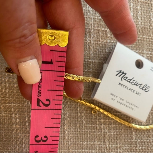Madewell Gold Necklace New 15-18โ - Picture 3 of 8
